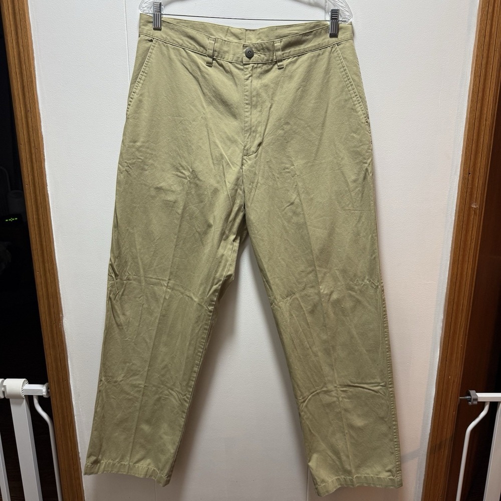 Men's Patagonia Khaki Pants Wide Straight Leg Size 34x31 Organic Cotton